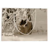 冬の犬 ラージペーパーバッグ (裏面)