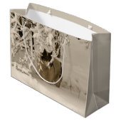 冬の犬 ラージペーパーバッグ (裏面アングル)