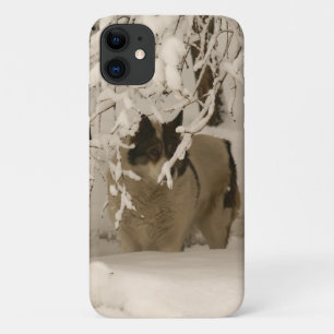 冬の犬 iPhone 11 ケース