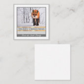 冬の狐一家のグリーティングカード ノートカード (正面/裏面)