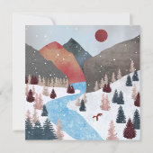 冬の狩りキツネ (裏面)