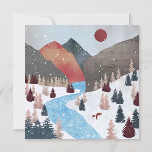 冬の狩りキツネ (正面)