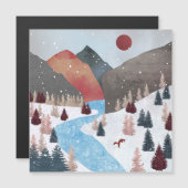 冬の狩りキツネ (正面/裏面)