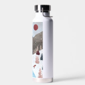 冬の狩りキツネ ウォーターボトル (左面)