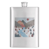 冬の狩りキツネ フラスク (正面)