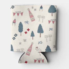 冬の独身最後のパーティーの景品 アフタースキー ピンク 缶クーラー