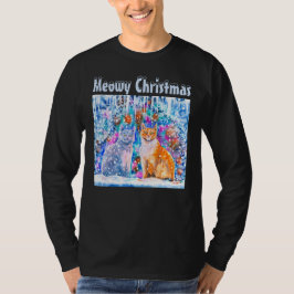 冬の猫プンムワイクリスマス Tシャツ