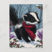 冬の甘いスカンク ポストカード (正面)