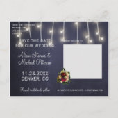 冬の田舎灯結婚の写真は日付を除く 案内ポストカード (裏面)