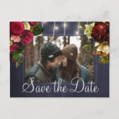 冬の田舎灯結婚の写真は日付を除く 案内ポストカード (正面)