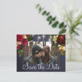 冬の田舎灯結婚の写真は日付を除く 案内ポストカード (スタンド正面)