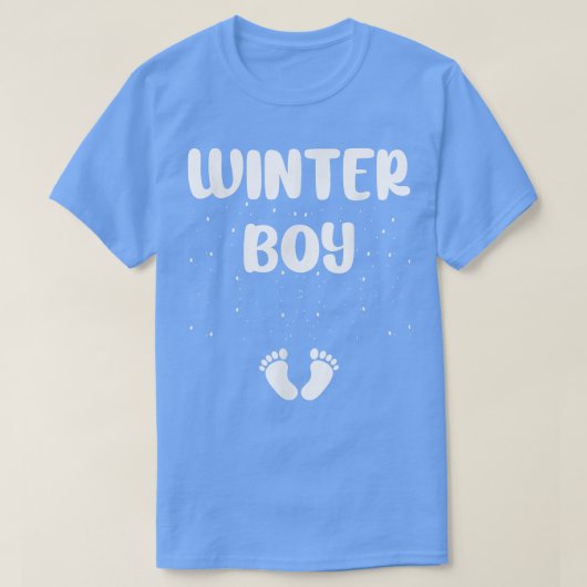 冬の男の子の妊娠の発表ジェンダー明かすPa Tシャツ (デザイン正面)