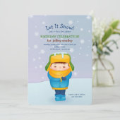 冬の男の子の招待状 招待状 (スタンド正面)