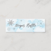 冬の男の子の赤ちゃんシャワーおむつラッフル スキニー名刺 (正面)