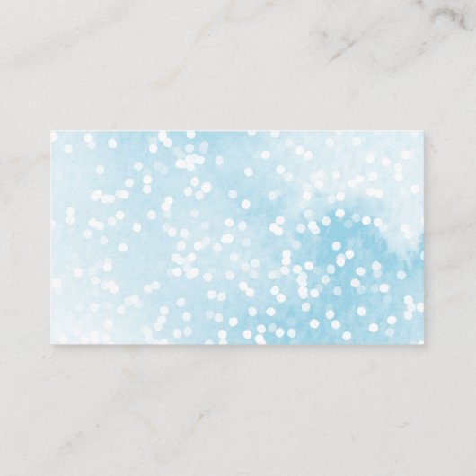 冬の男の子の赤ちゃんシャワー表示シャワー エンクロージャーカード (裏面)