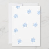 冬の男の子ウッドランド熊の赤ちゃんシャワー 招待状 (裏面)