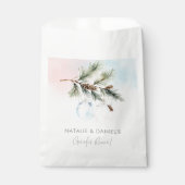 冬の男女がピンクとブルーを明らかにする フェイバーバッグ (正面)