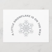 冬の男女兼用小さなスノーフレーク赤ちゃんシャワー アドバイスカード (裏面)