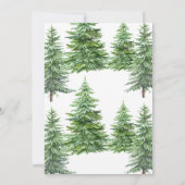 冬の男女兼用森の赤ちゃんシャワー 招待状 (裏面)