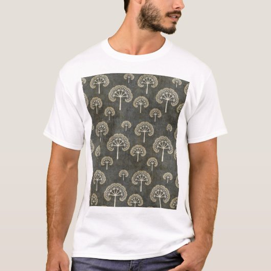 冬の男性Tシャツの木 Tシャツ (正面)