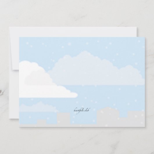 冬の町が引っ越しの発表 招待状 (裏面)