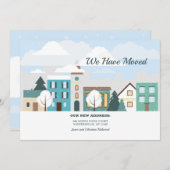 冬の町が引っ越しの発表 招待状 (正面/裏面)