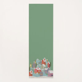 冬の町のクリスマス ヨガマット