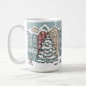 冬の町場面 コーヒーマグカップ (左)