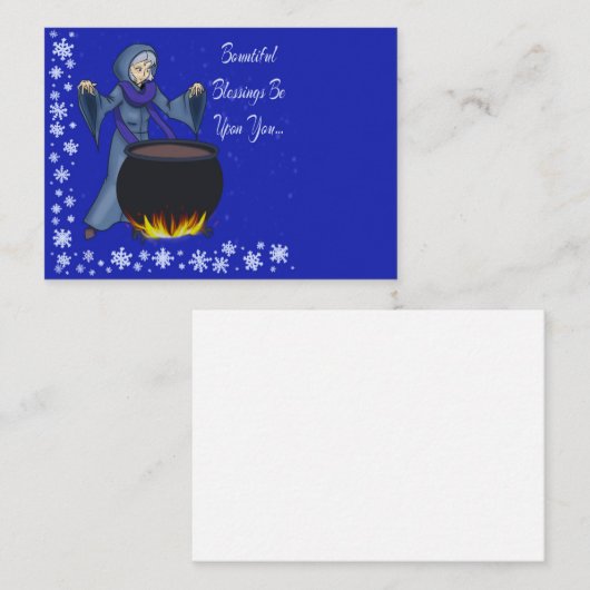 冬の異教の挨拶 ノートカード (正面/裏面)