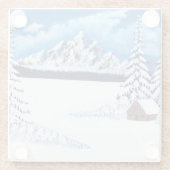 冬の疑問に思シーン ガラスコースター (裏面)