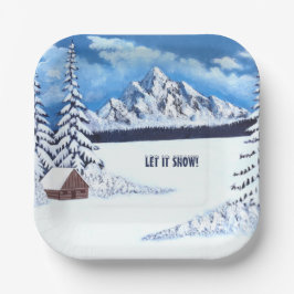 冬の疑問に思シーン ペーパープレート