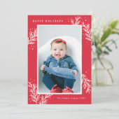 冬の疑問に思休日のフォトカード – ポートレート シーズンカード (スタンド正面)