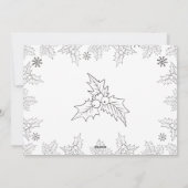 冬の疑問に思写真金ゴールド書道ホリデーカード シーズンカード (裏面)