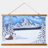 冬の疑問に思木の上に壁のタペストリー 吊り下げ型タペストリー (正面)