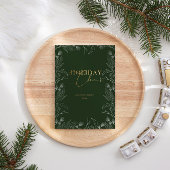 冬の疑問に思金ゴールド写真の書道ホリデーカード シーズンカード