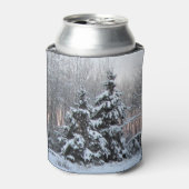 冬の白いスプルース&サンセット 缶クーラー (缶正面)