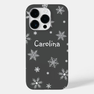 冬の白いパターン名gray Case-Mate iPhone 14 proケース