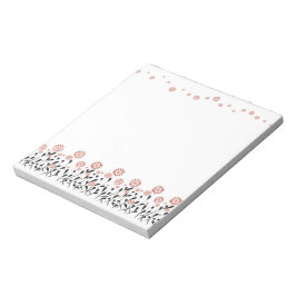 冬の白いマルーンフローラ ノートパッド