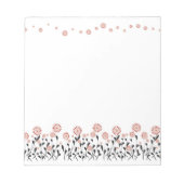 冬の白いマルーンフローラ ノートパッド (正面)