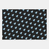 冬の白い光沢のある松の木 ラッピングペーパーシート (正面2)