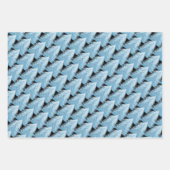 冬の白い光沢のある松の木 ラッピングペーパーシート (正面)