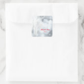 冬の白い木のホリデーパーティーシール スクエアシール (バッグ)