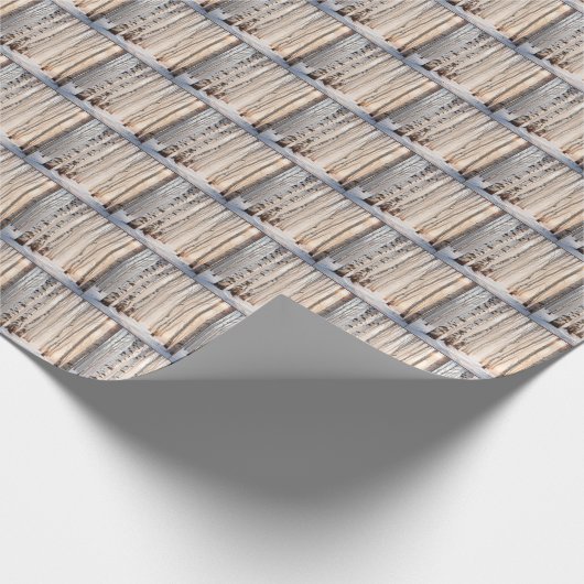 冬の白い樺の木の木 ラッピングペーパー (角)