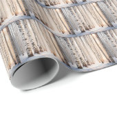 冬の白い樺の木の木 ラッピングペーパー (ロールコーナー)