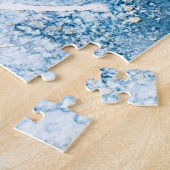 冬の白い樺の木ツリーのクリスマス ジグソーパズル (側面)