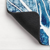 冬の白い樺の木ツリーのクリスマス マウスパッド (コーナー)