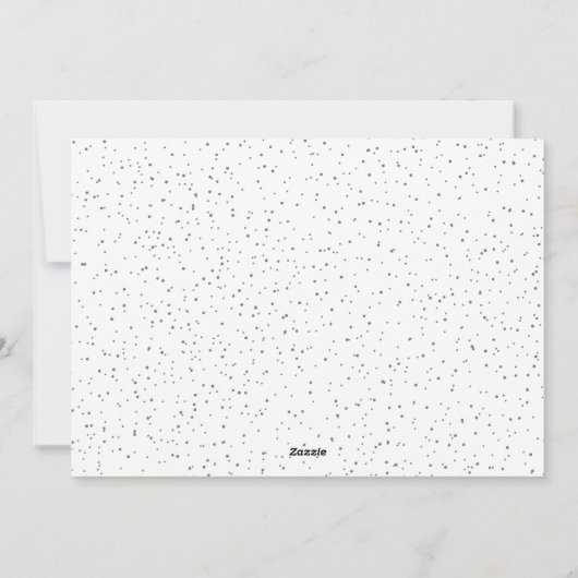 冬の白い緑の写真クリスマス シーズンカード (裏面)