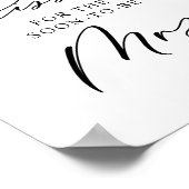 冬の白い花どのように多くのキスブライダルシャワー ポスター (角)