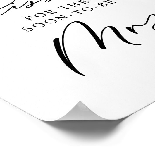 冬の白い花どのように多くのキスブライダルシャワー ポスター (角)