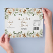 冬の白い花のクリスマスチップバッグラッパー チラシ (手)